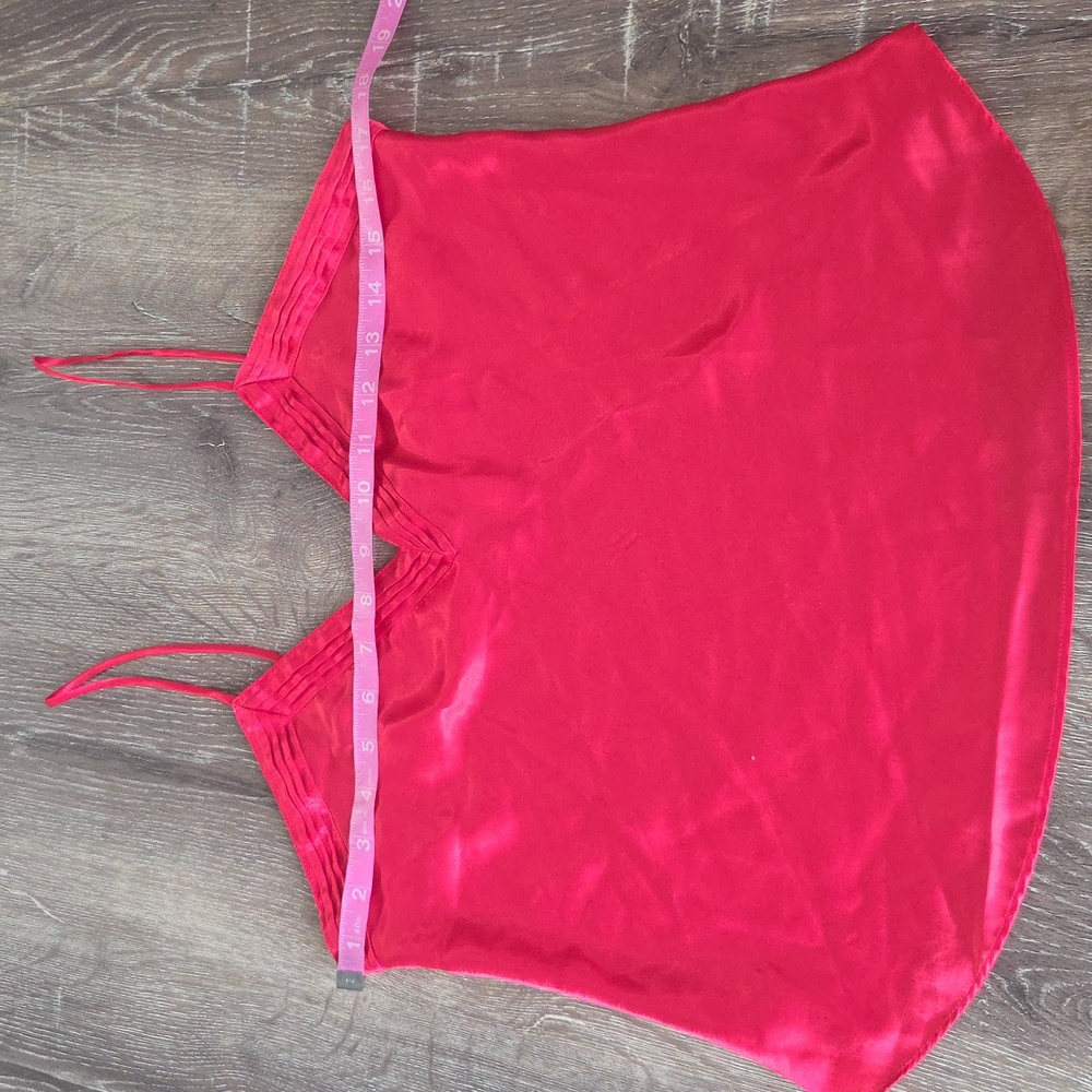 Victoria's Secret Gold Label Red Satin 2 Piece Matching Chemise Set - Picture 3 of 16